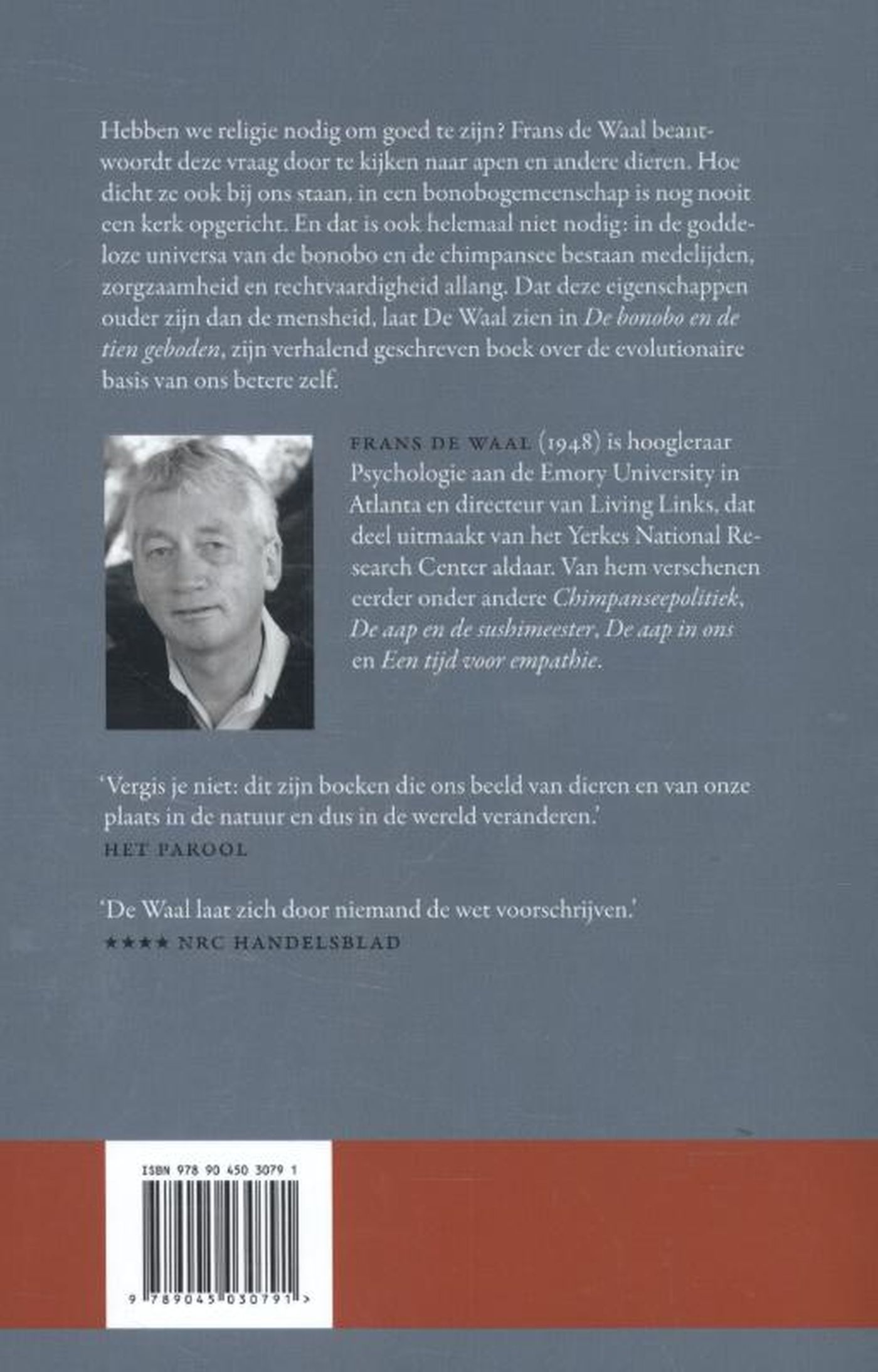Achterkant van De Bonobo en de tien geboden