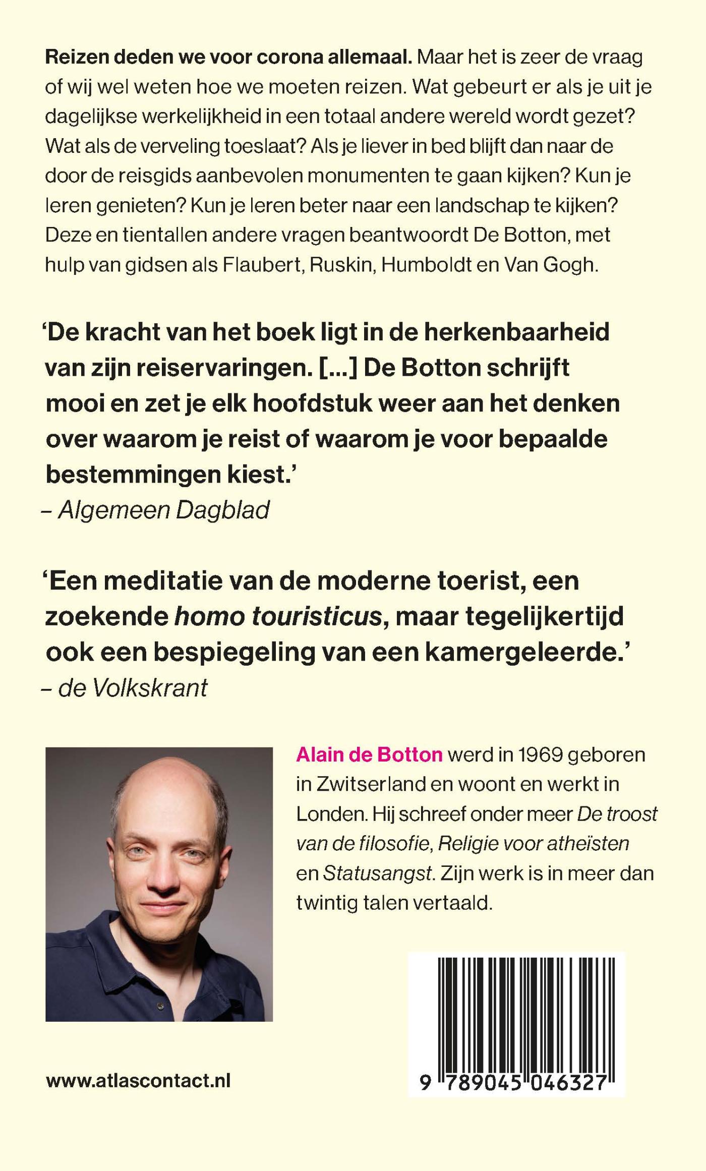 Achterkant van De kunst van het reizen
