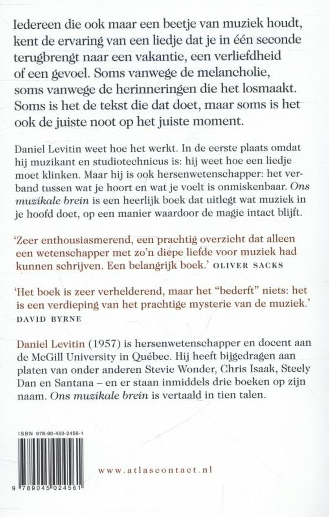 Achterkant van Ons muzikale brein