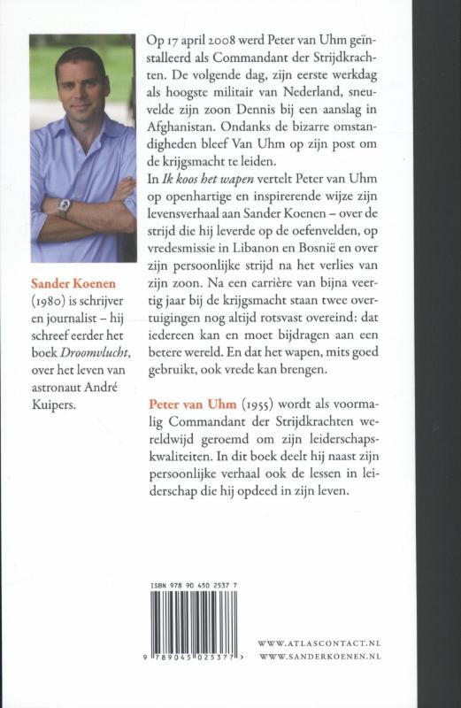 Achterkant van Ik koos het wapen