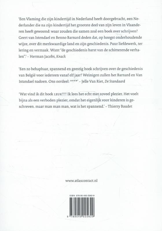 Achterkant van Een geschiedenis van Belgie