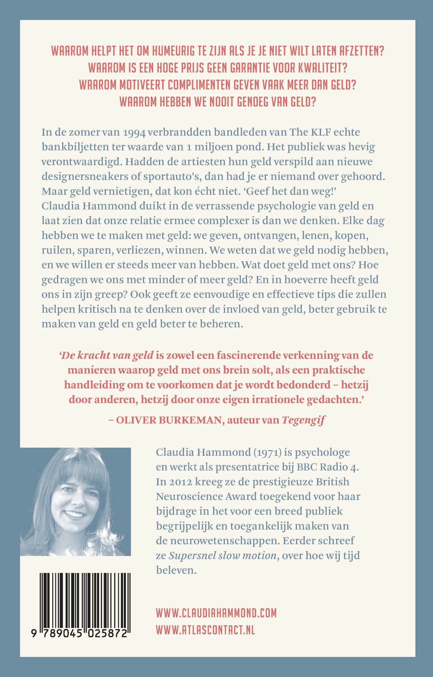 Achterkant van De kracht van geld