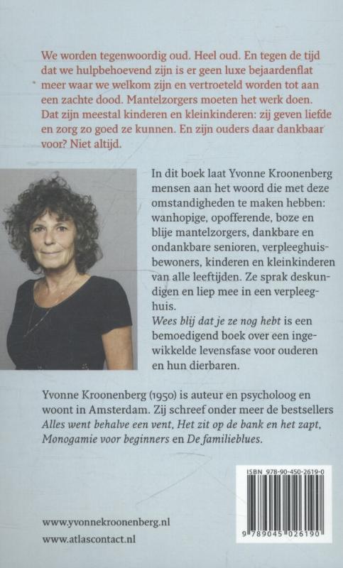 Achterkant van Wees blij dat je ze nog hebt