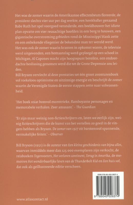 Achterkant van De zomer van 1927