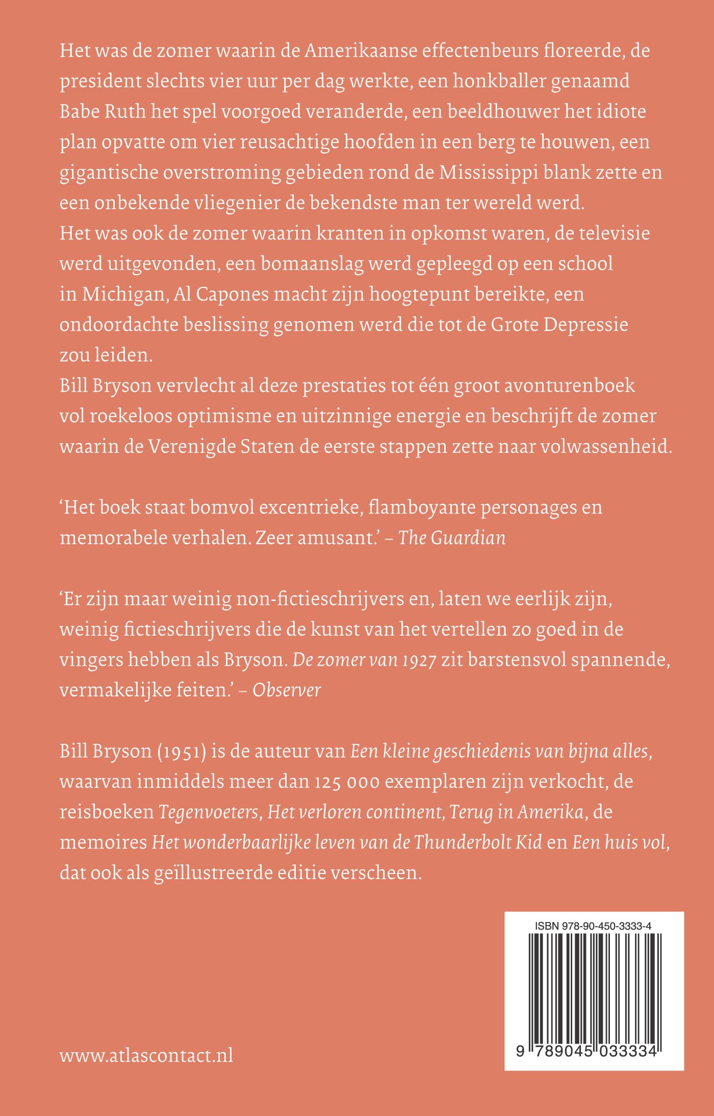 Achterkant van De zomer van 1927