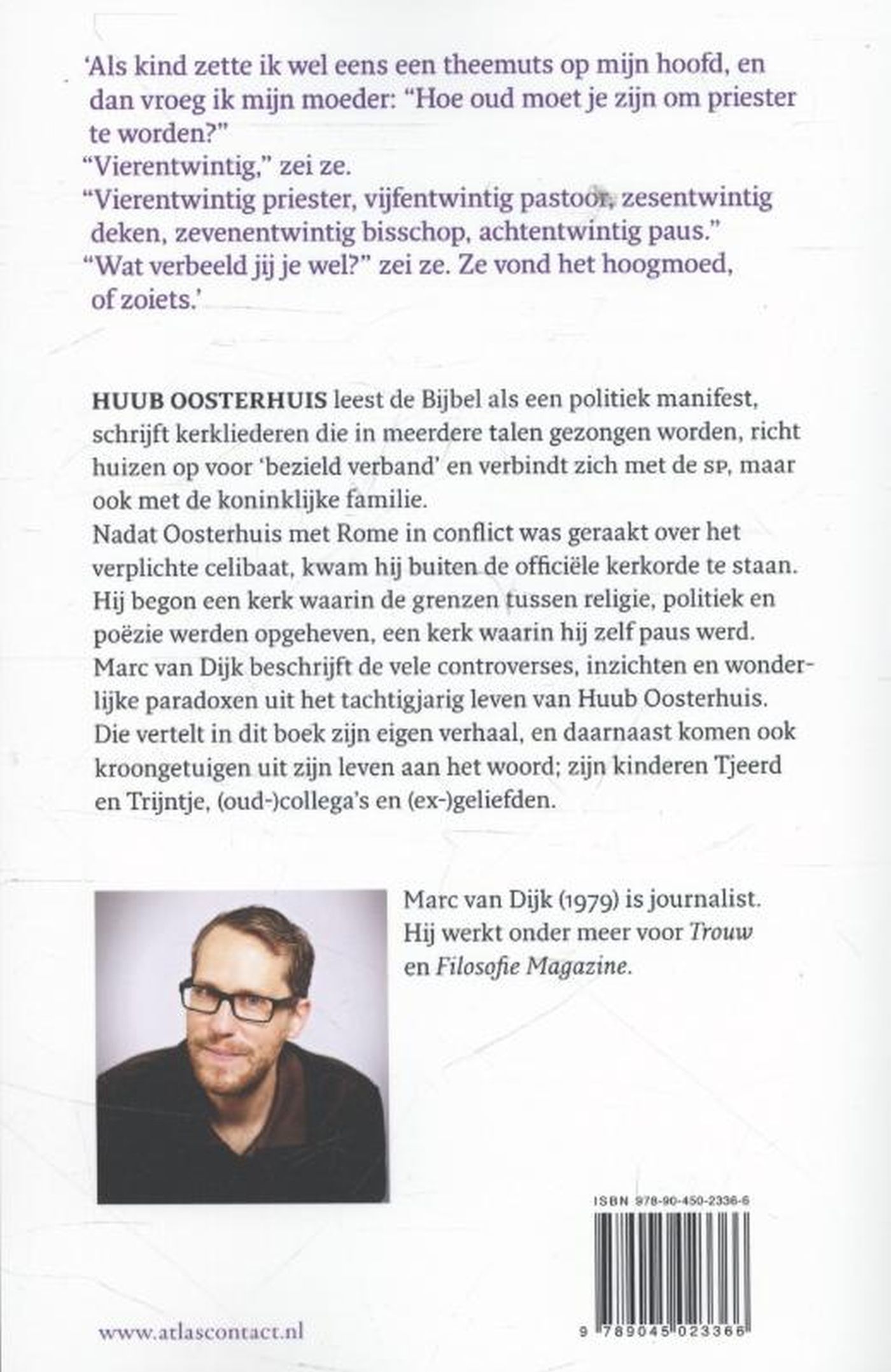 Achterkant van De paus van Amsterdam