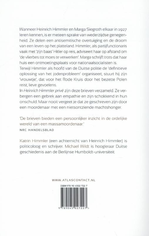 Achterkant van Heinrich Himmler prive