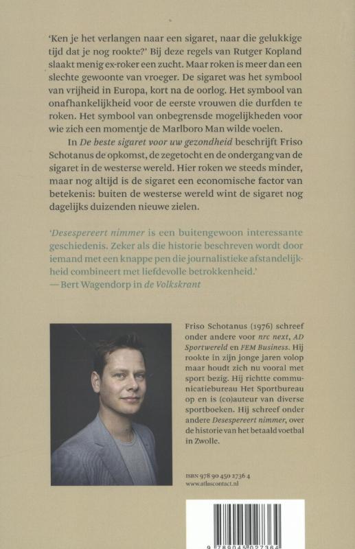 Achterkant van De beste sigaret voor uw gezondheid