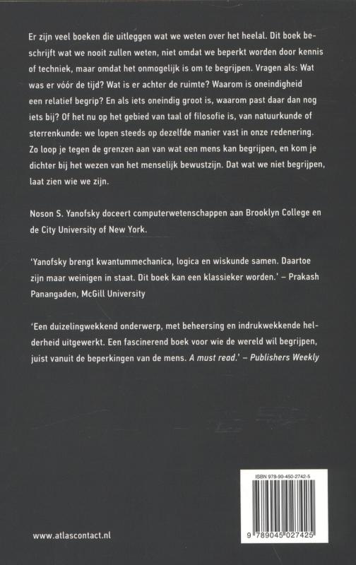 Achterkant van Wat je brein te boven gaat