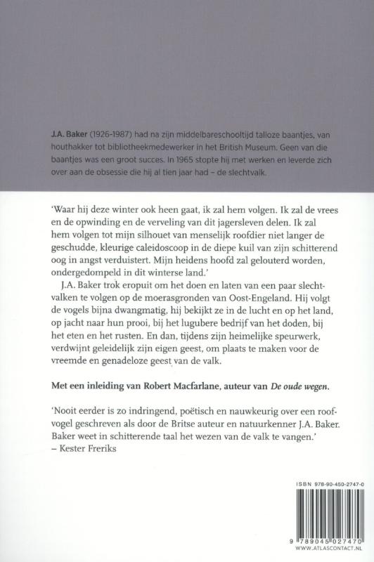 Achterkant van De slechtvalk