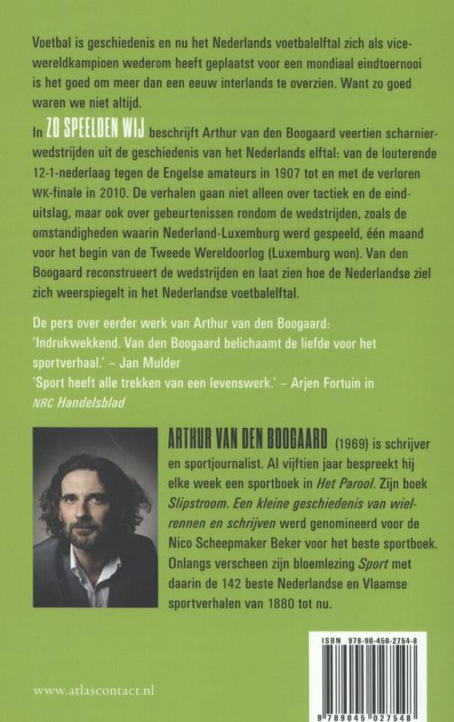 Achterkant van Zo speelden wij
