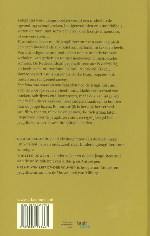 Achterkant van Een land van waan en wijs