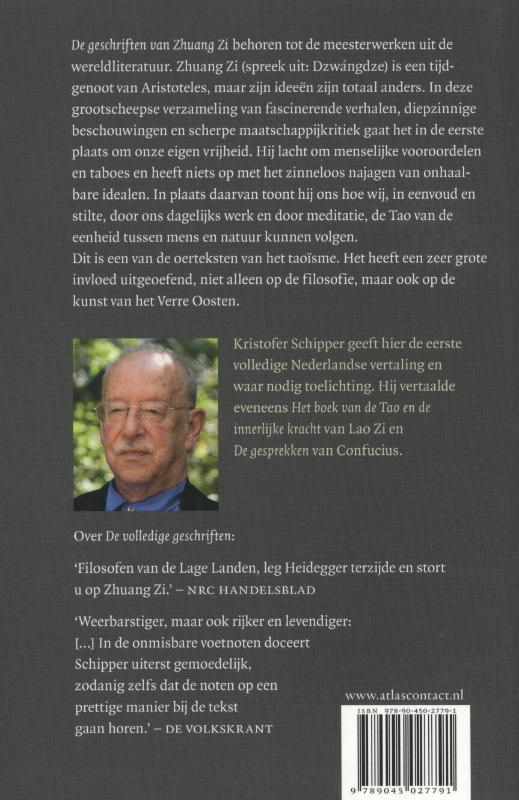 Achterkant van Zhuang Zi