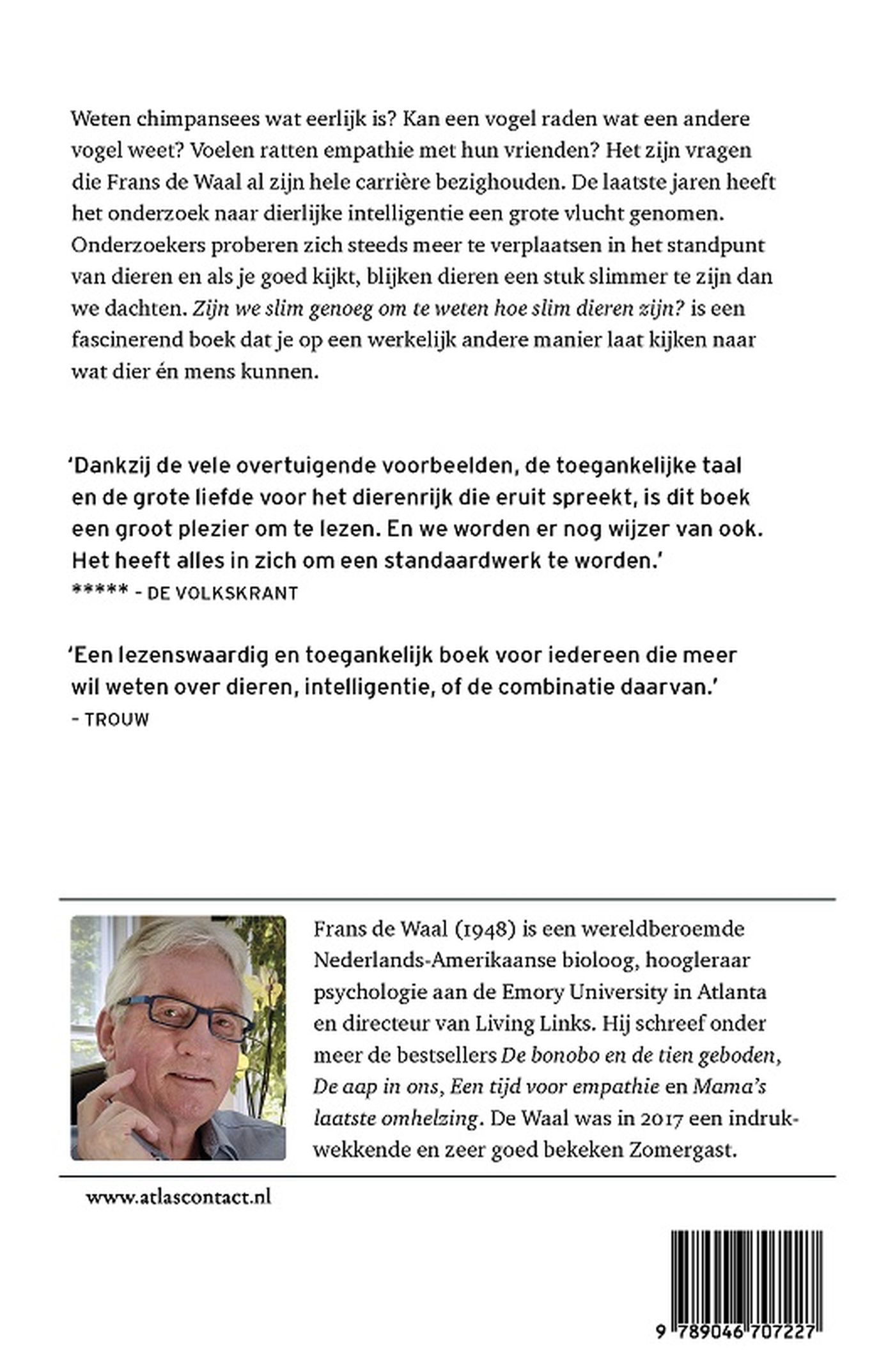 Achterkant van Zijn we slim genoeg om te weten hoe slim dieren zijn