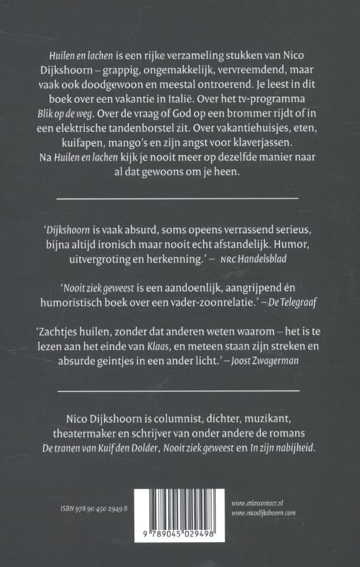 Achterkant van Huilen en lachen