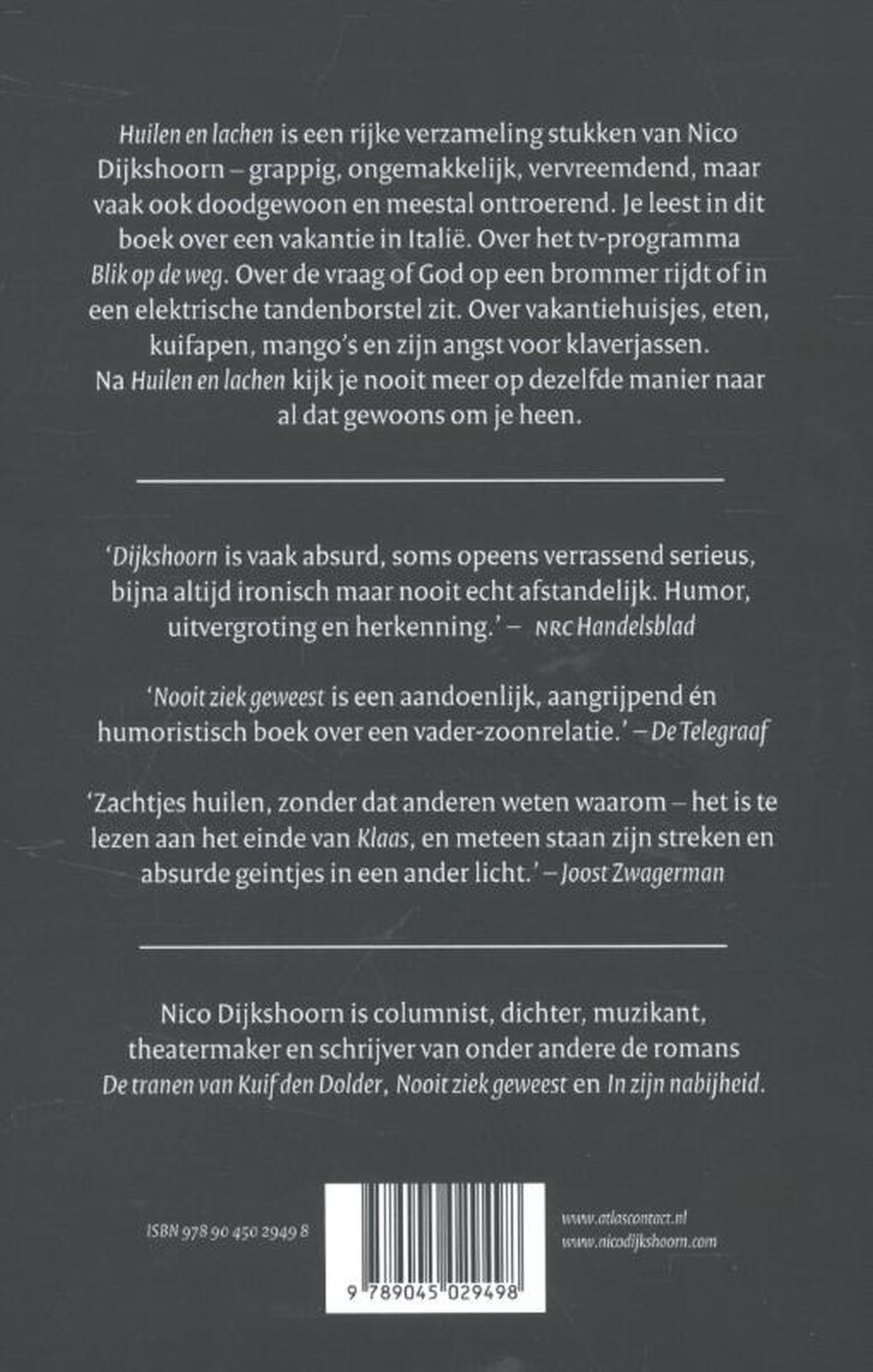 Achterkant van Huilen en lachen