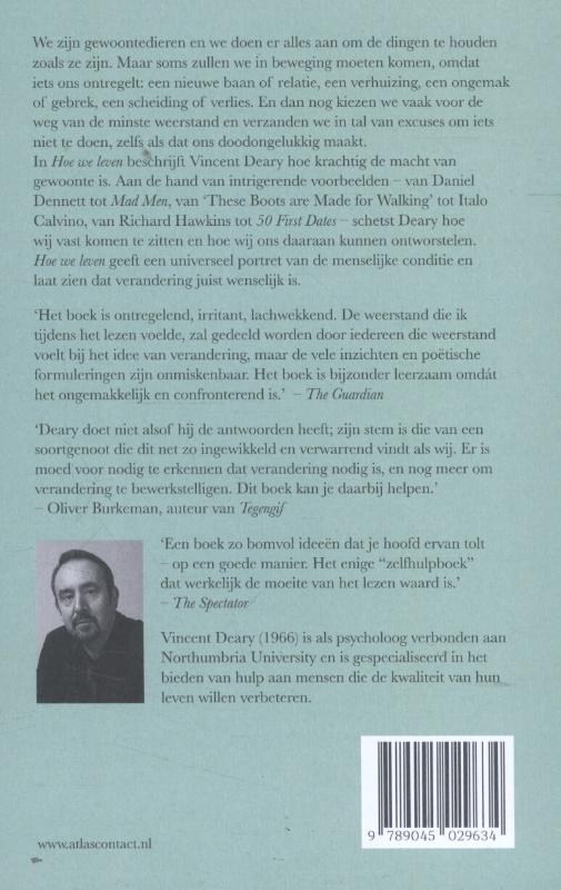 Achterkant van Hoe we leven