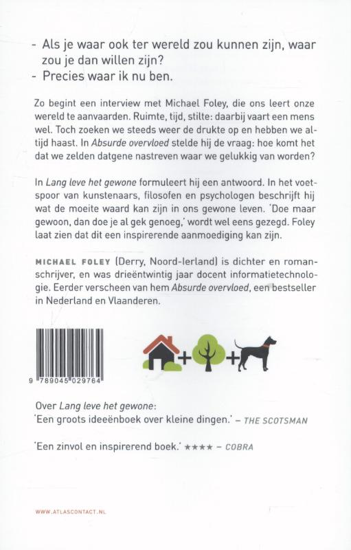 Achterkant van Lang leve het gewone