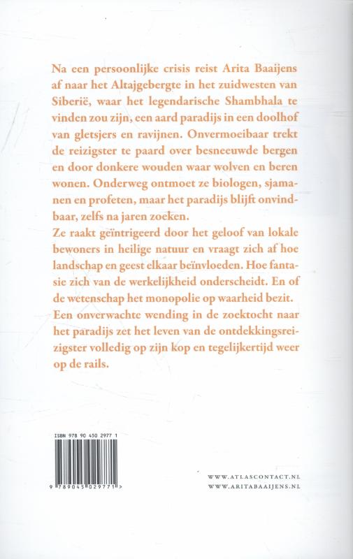 Achterkant van Zoektocht naar het paradijs