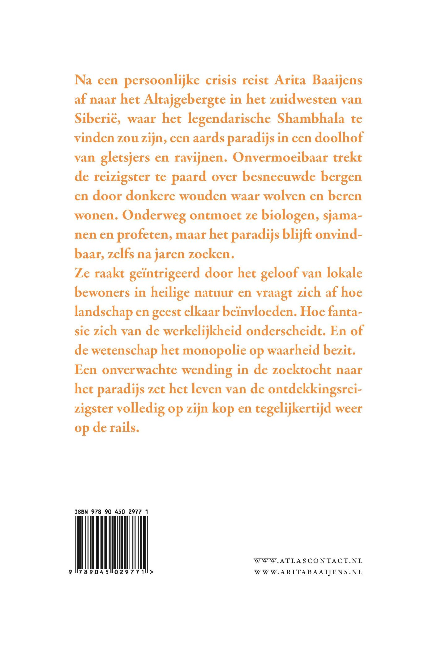Achterkant van Zoektocht naar het paradijs