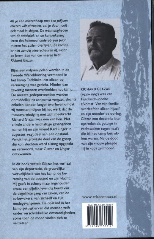 Achterkant van Ontsnapt uit Treblinka