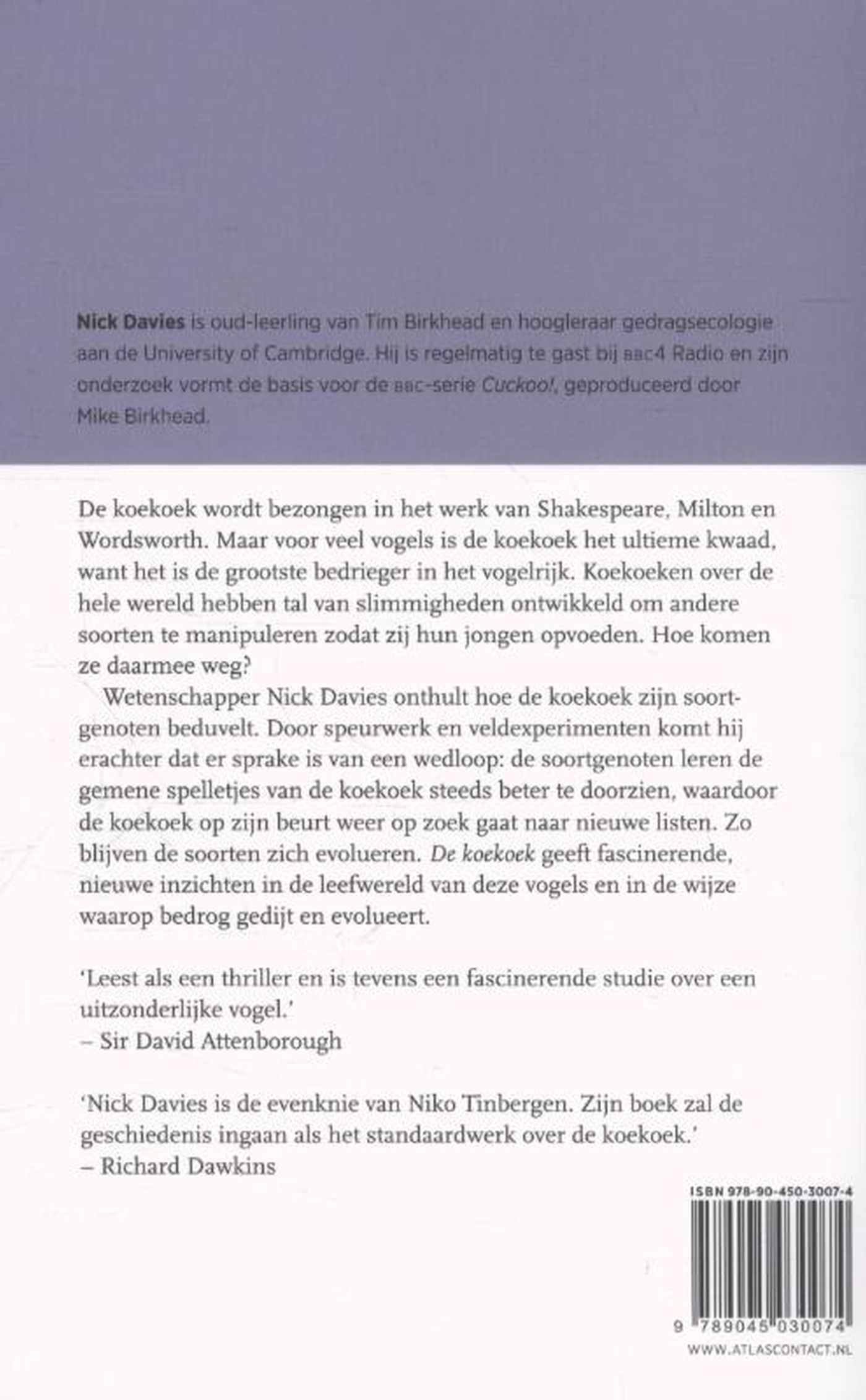 Achterkant van De koekoek