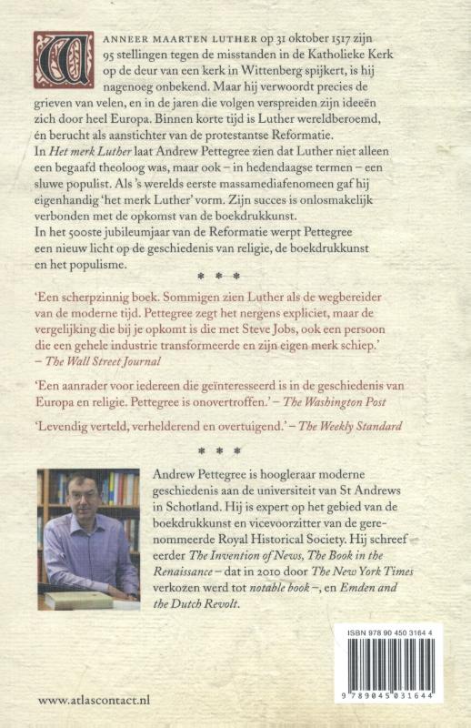 Achterkant van Het merk Luther