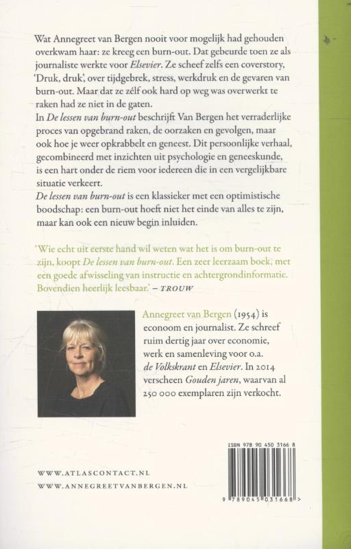 Achterkant van De lessen van Burn-out