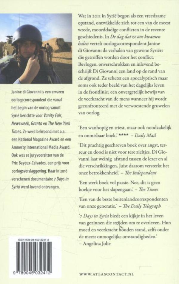 Achterkant van De dag dat ze ons kwamen halen