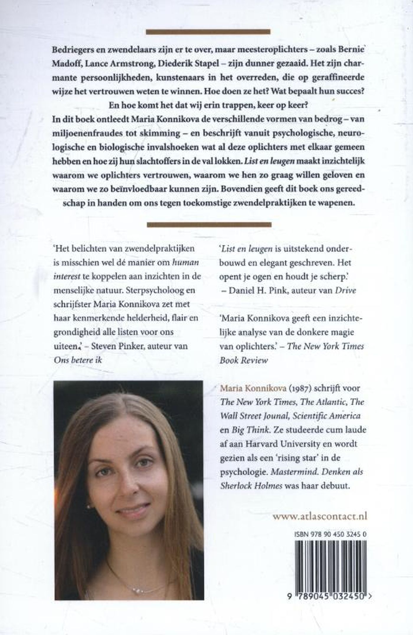Achterkant van List en leugen