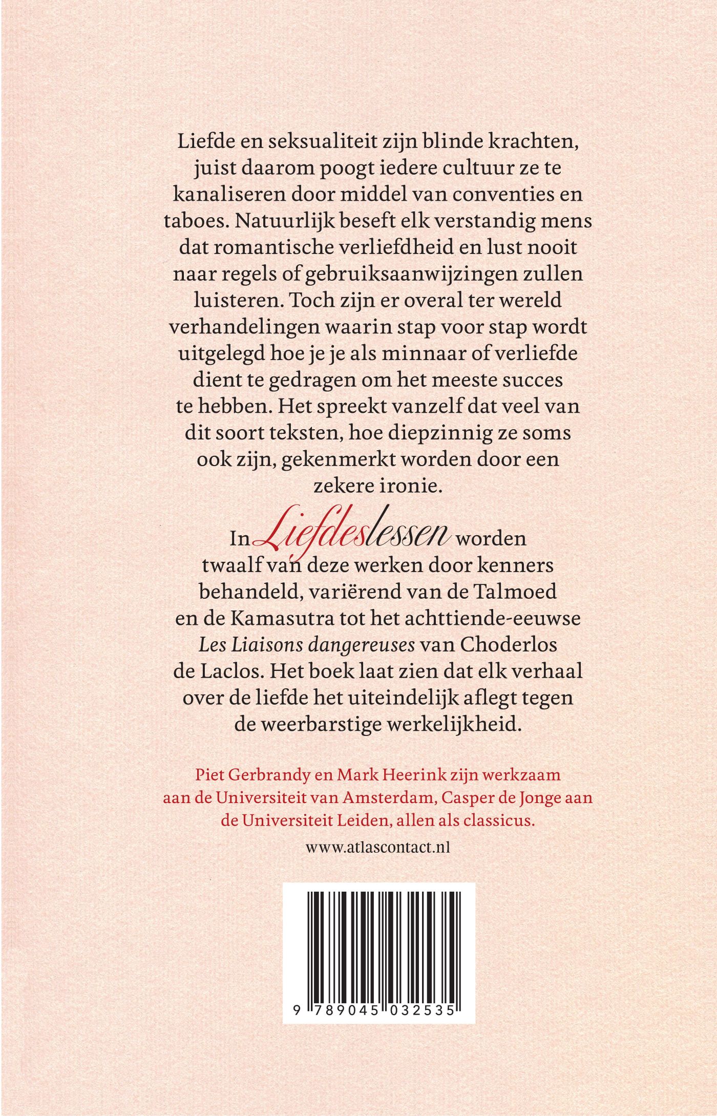 Achterkant van Liefdeslessen