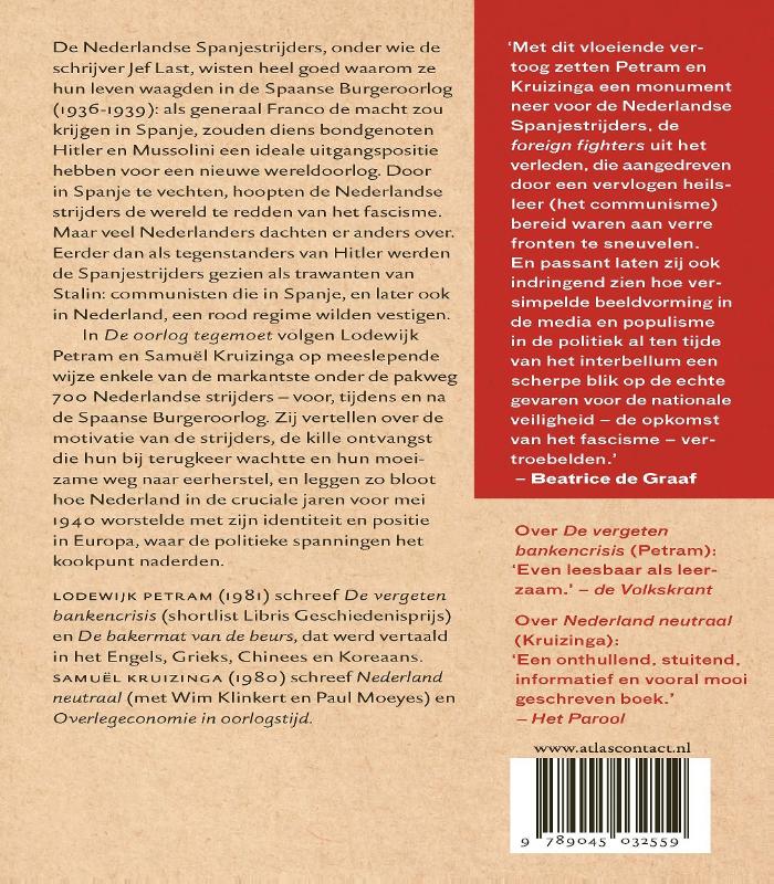 Achterkant van De oorlog tegemoet