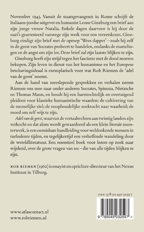 Achterkant van Adel van de geest