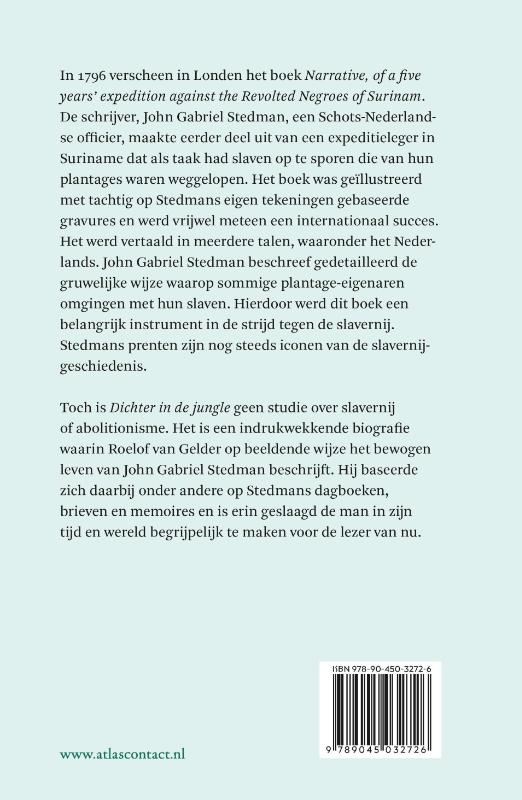 Achterkant van Dichter in de jungle