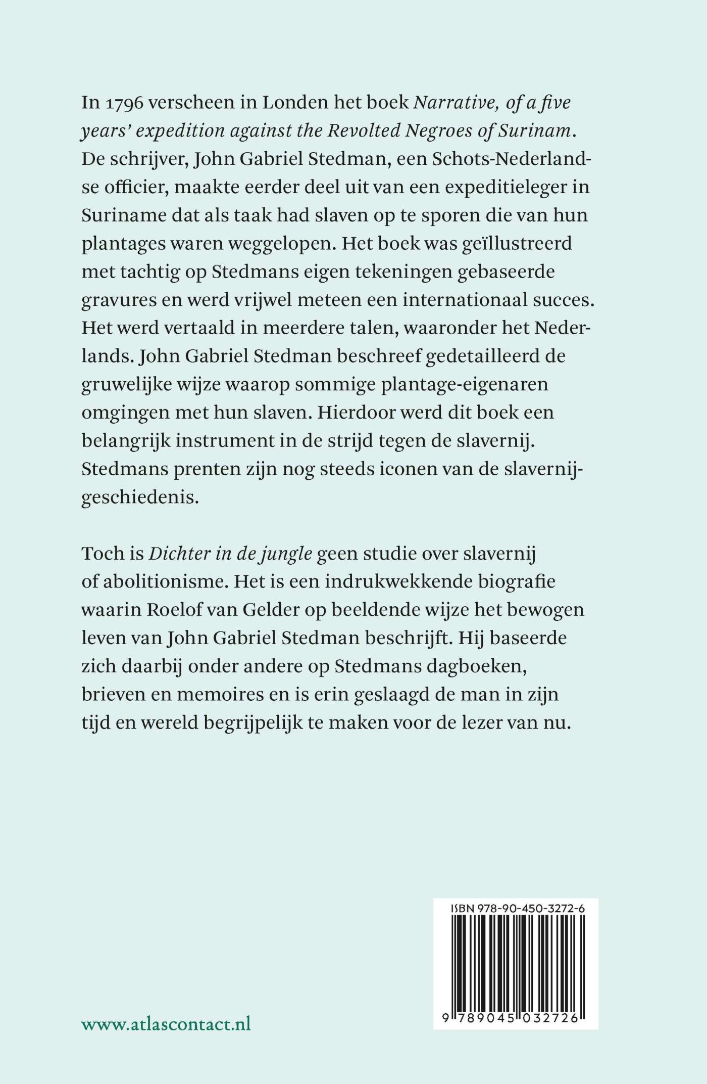 Achterkant van Dichter in de jungle