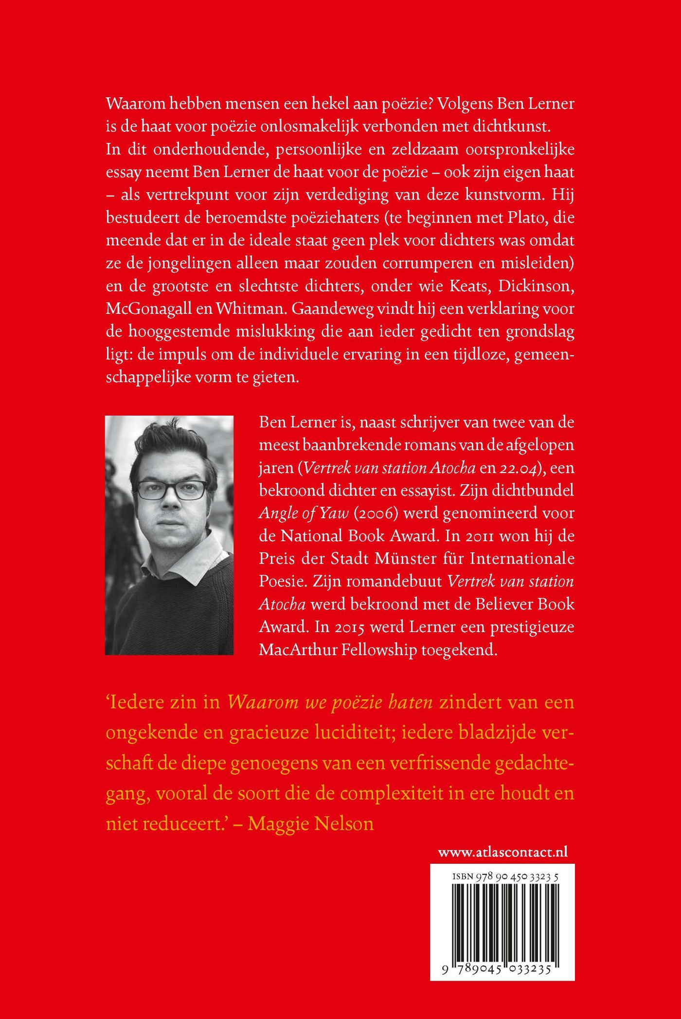 Achterkant van Waarom we poëzie haten