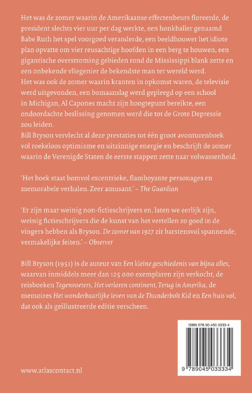 Achterkant van De zomer van 1927