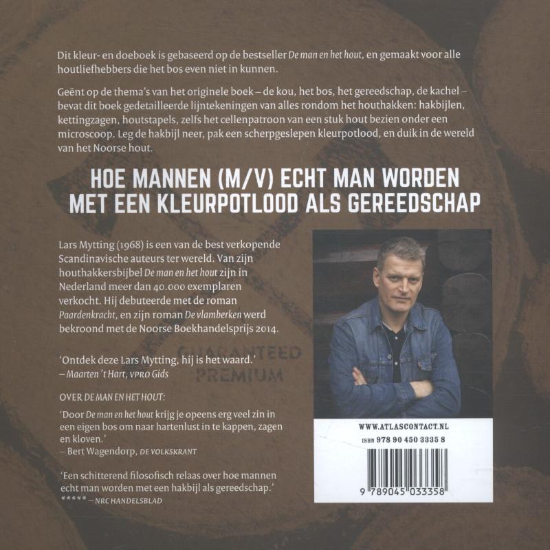 Achterkant van De man en het hout