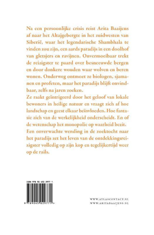 Achterkant van Zoektocht naar het paradijs