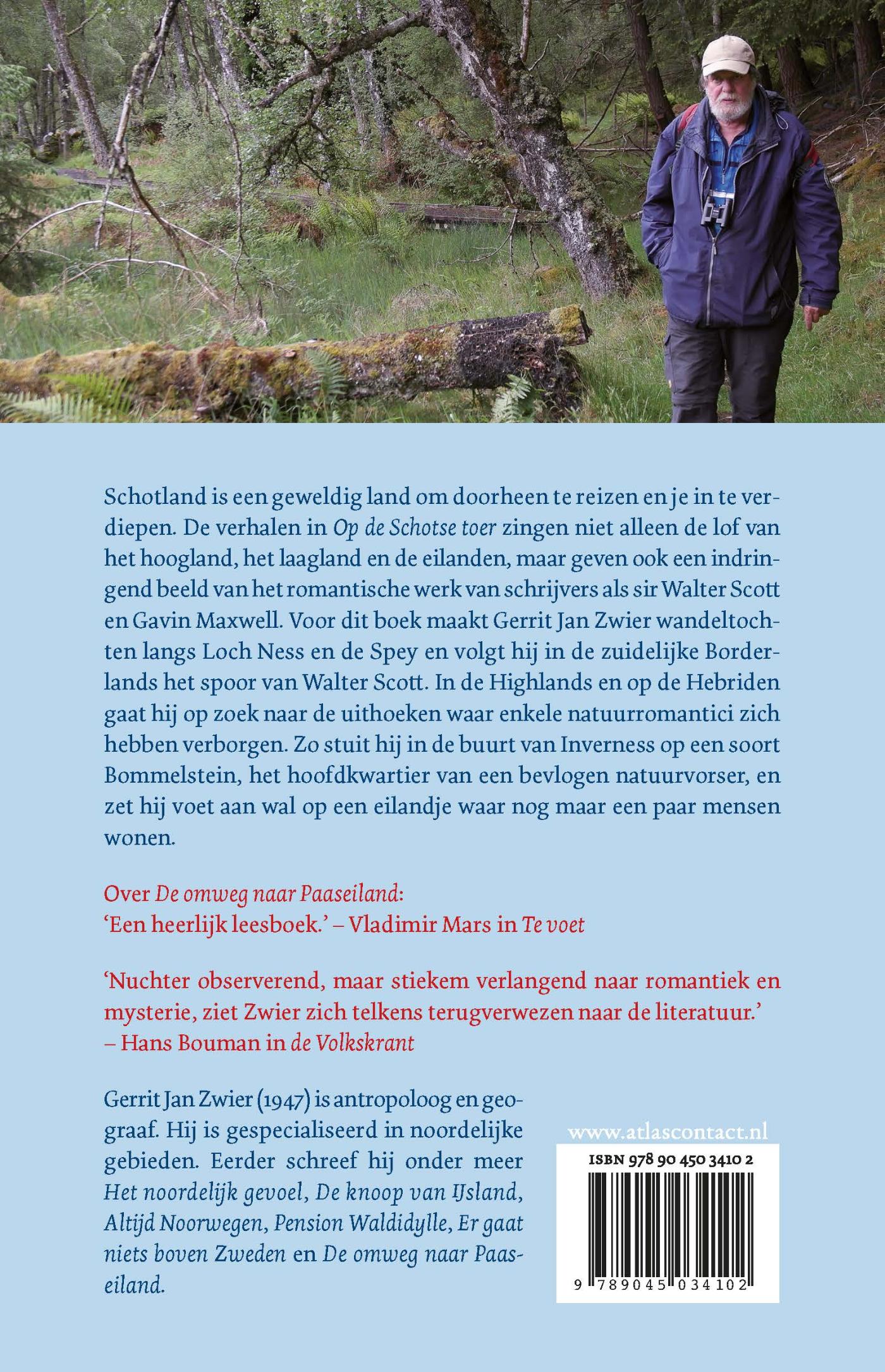 Achterkant van Op de Schotse toer