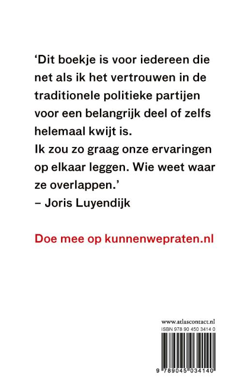 Achterkant van Kunnen we praten