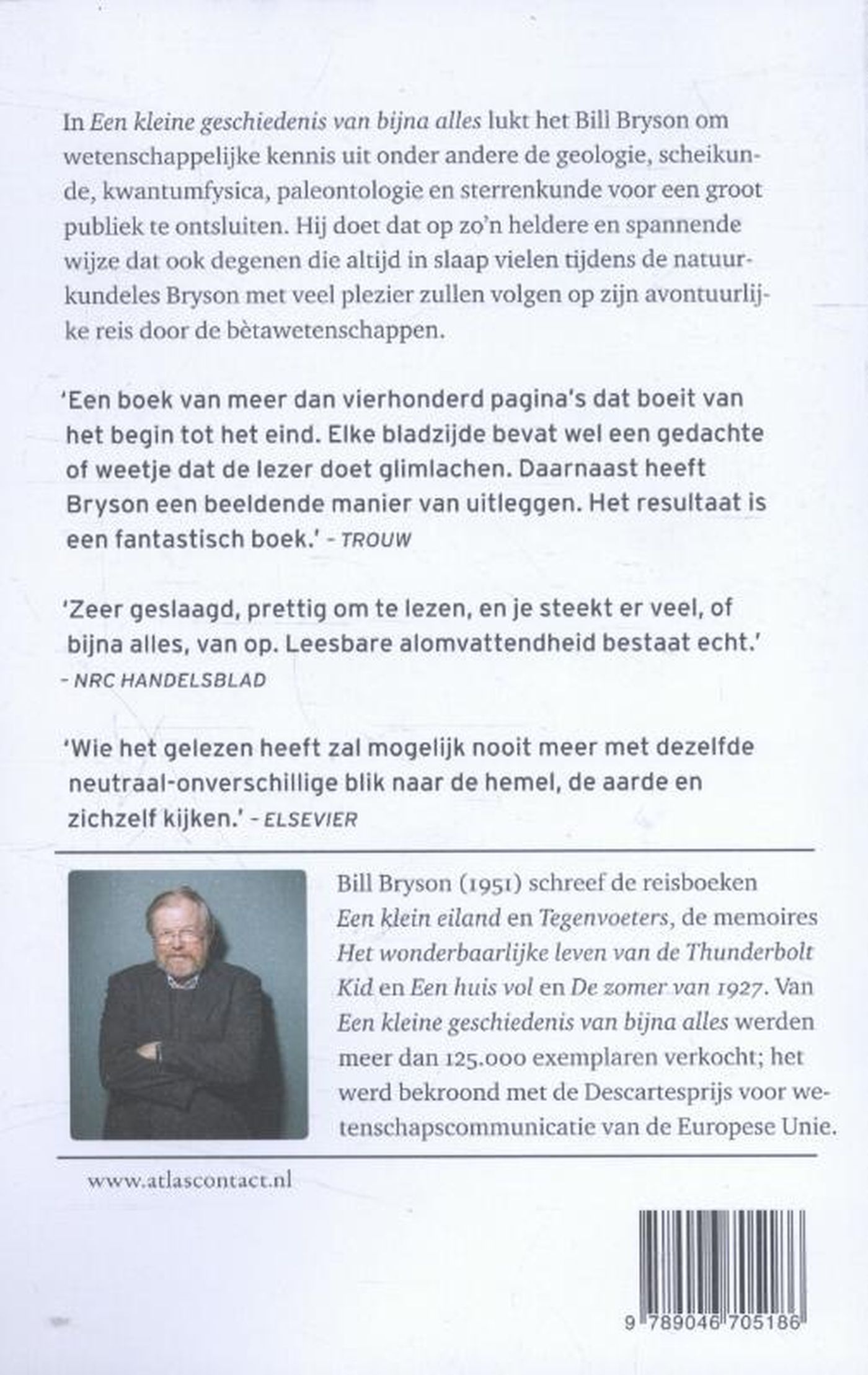 Achterkant van Een kleine geschiedenis van bijna alles
