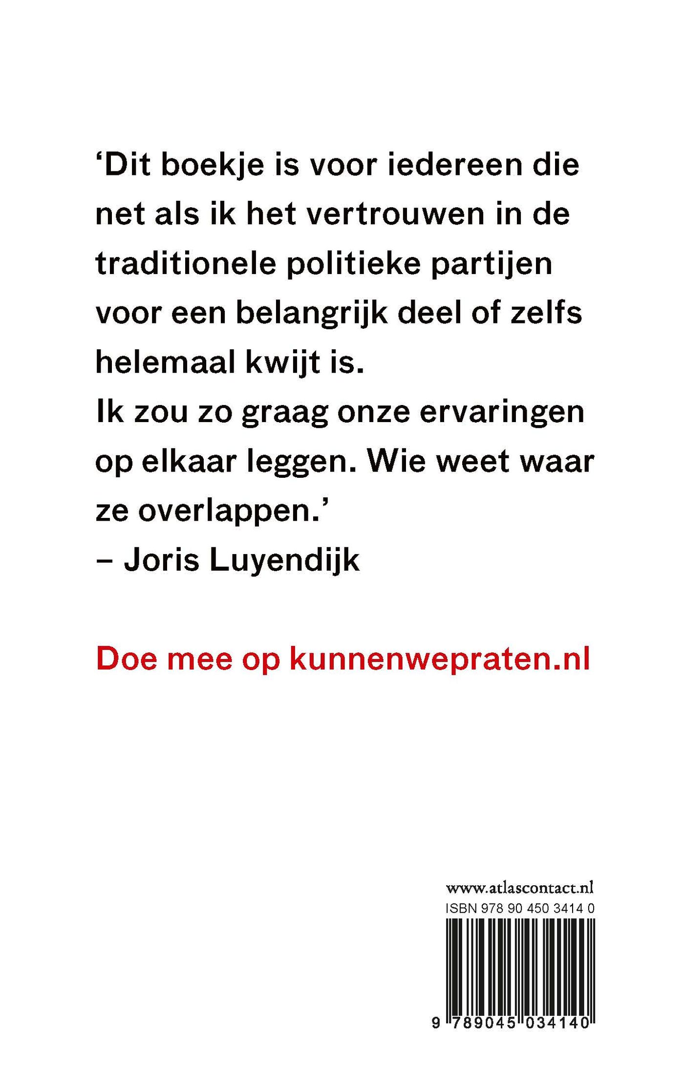 Achterkant van Kunnen we praten