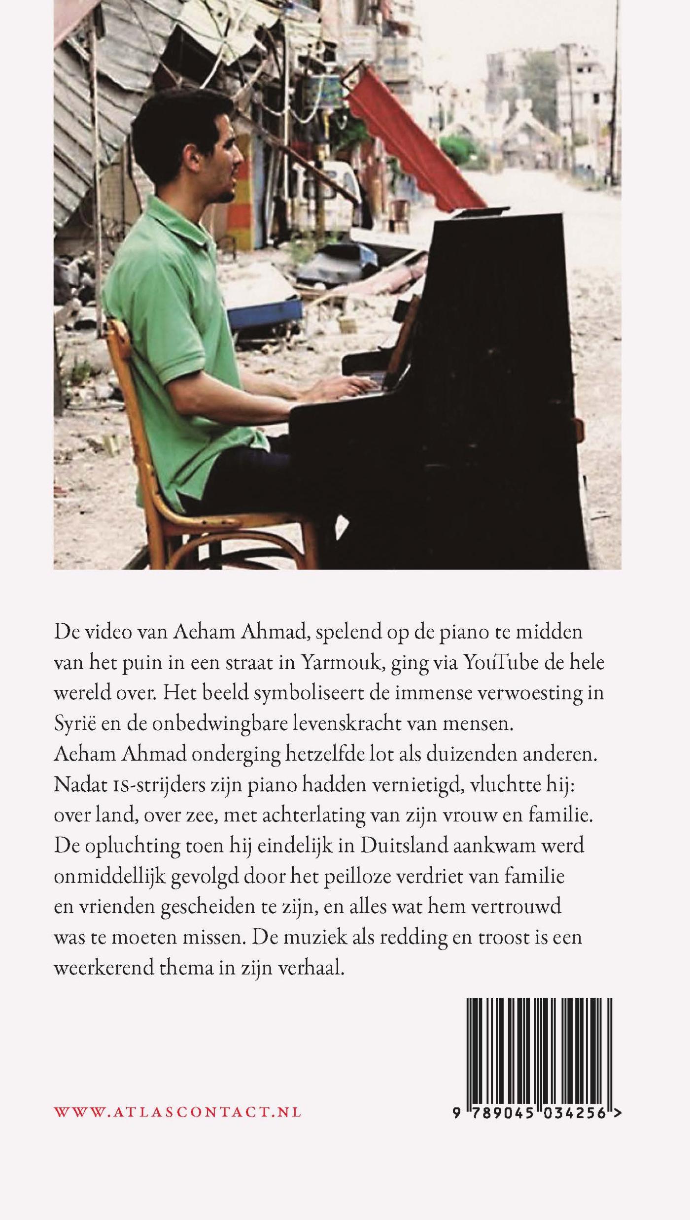 Achterkant van De pianist van Yarmouk