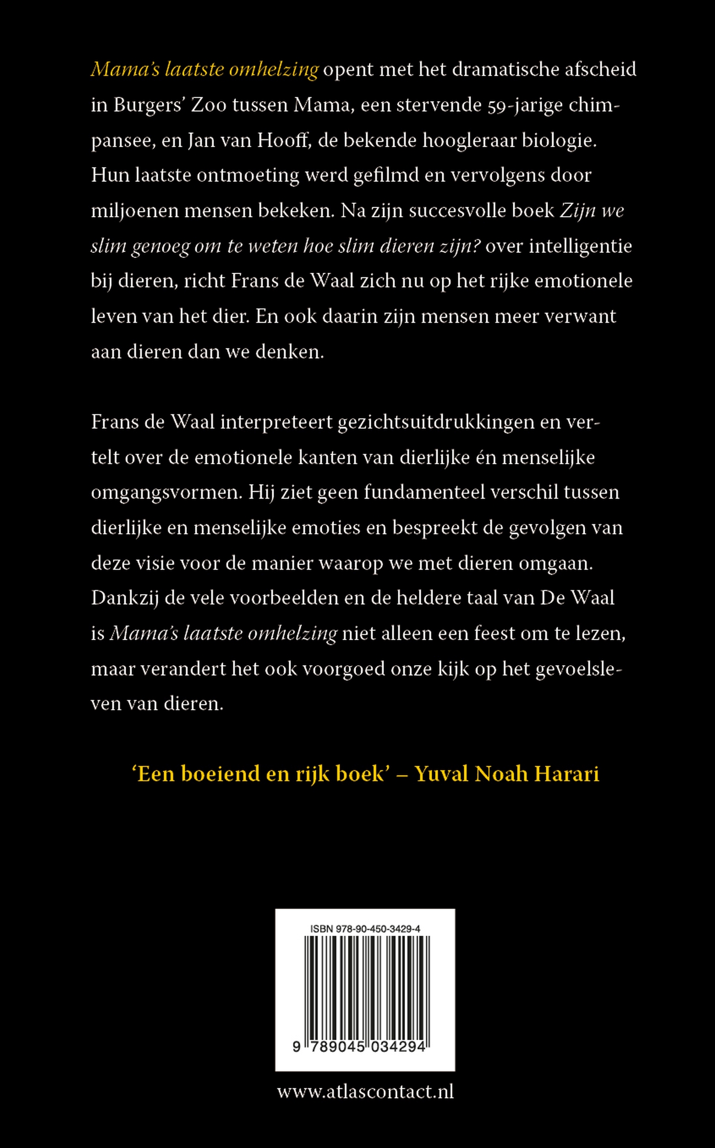 Achterkant van Mama's laatste omhelzing