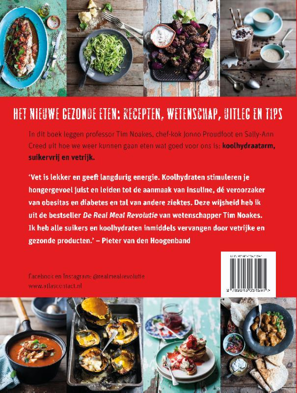 Achterkant van De Real Meal Revolutie