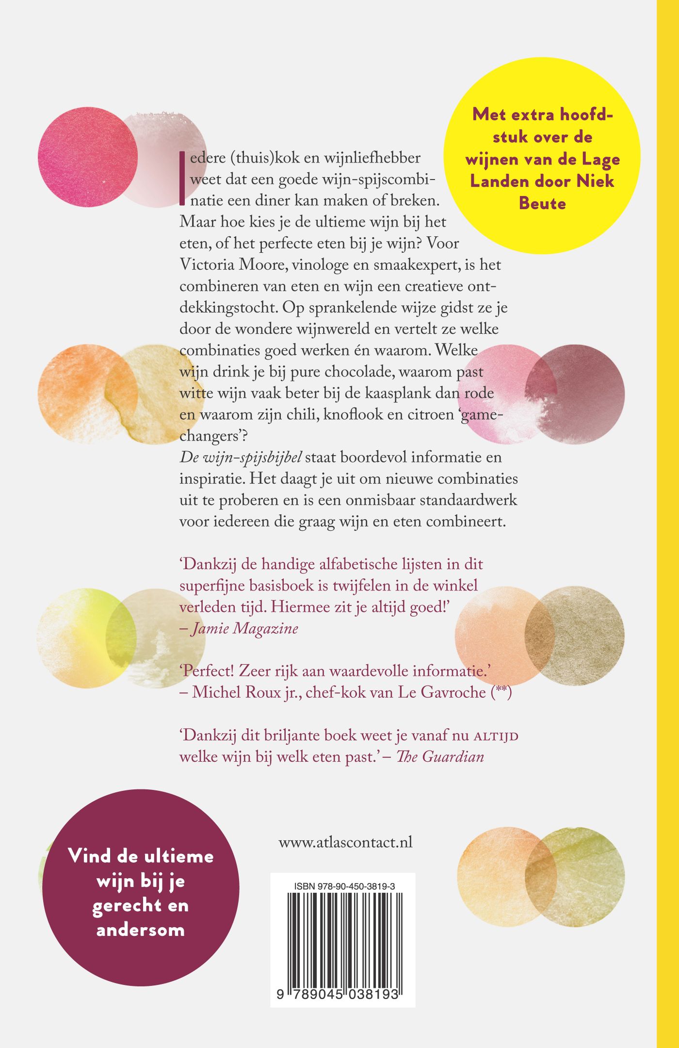 Achterkant van De wijn-spijsbijbel