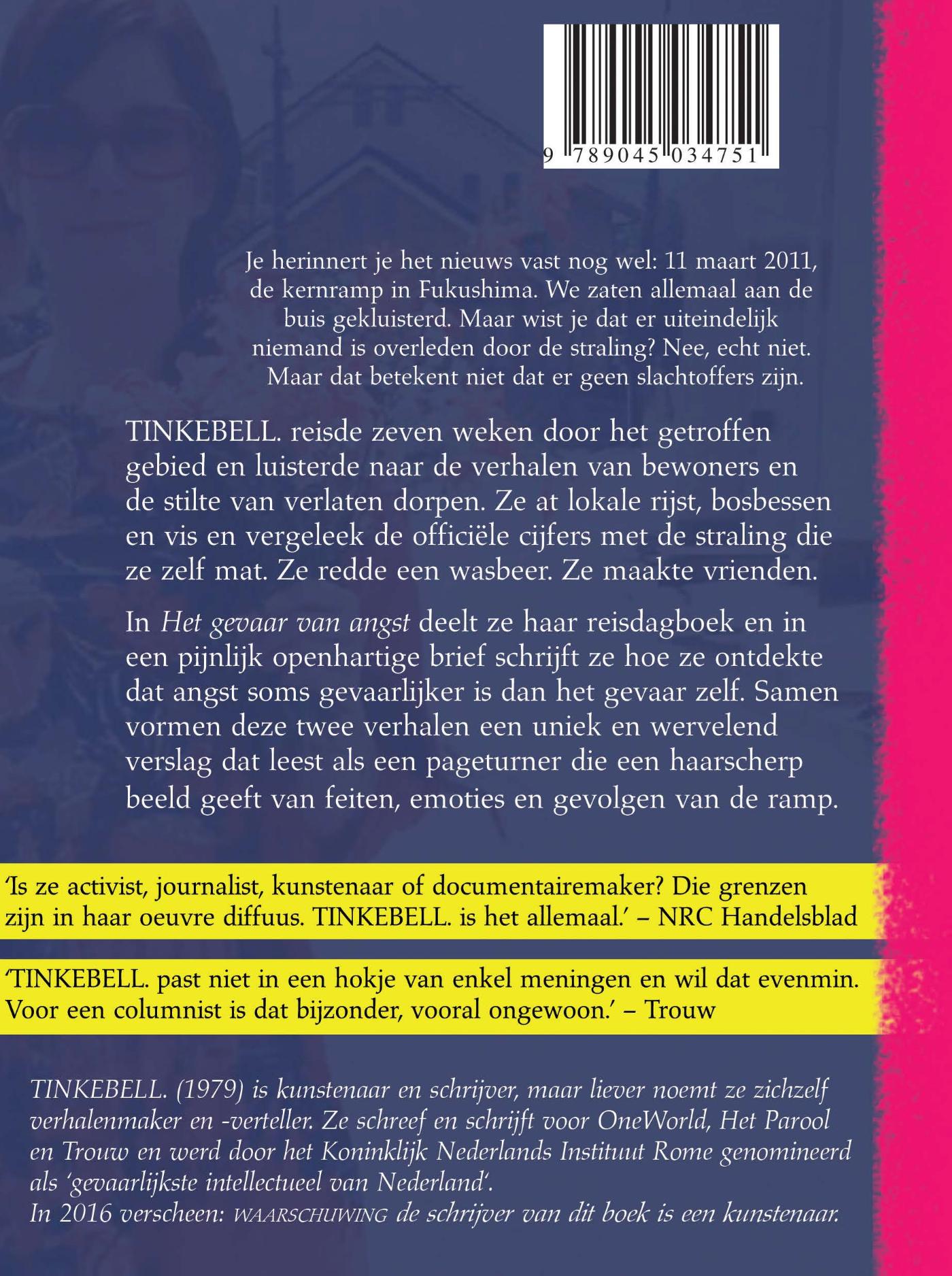 Achterkant van Het gevaar van angst