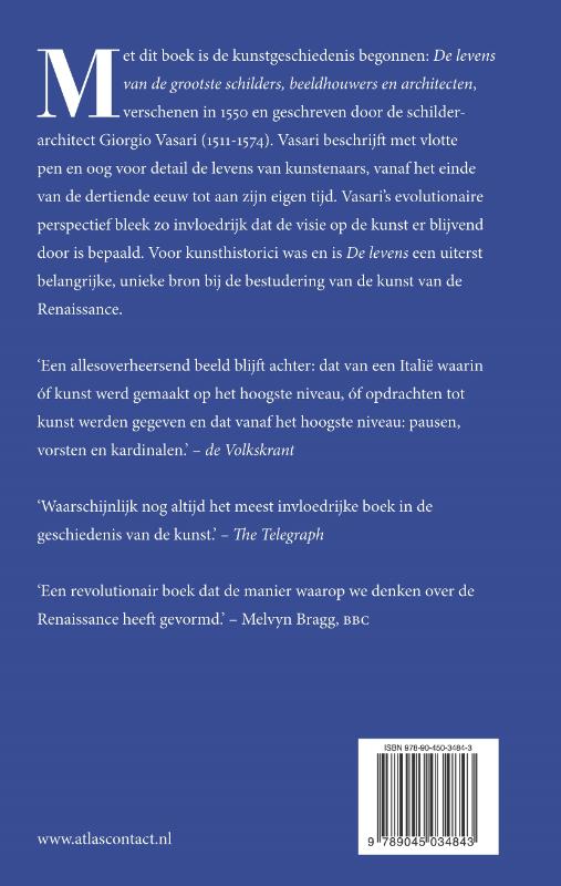 Achterkant van De levens van de grootste schilders