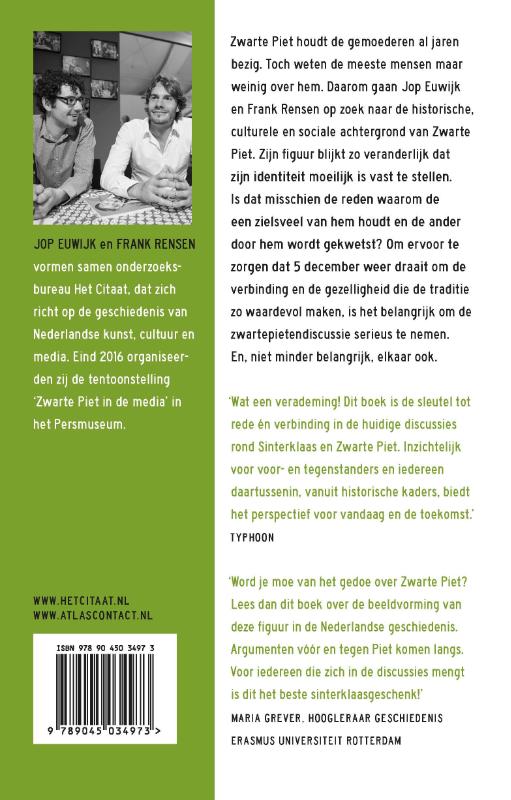 Achterkant van De identiteitscrisis van Zwarte Piet